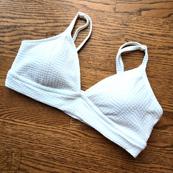 AERIE Jacquard Triangle Wide Band Bikini TOP - Picture 2 of 4